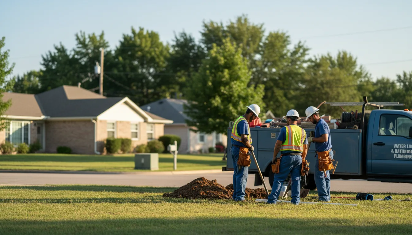 Residential water line and bathroom plumbing service in Quebeck, TN